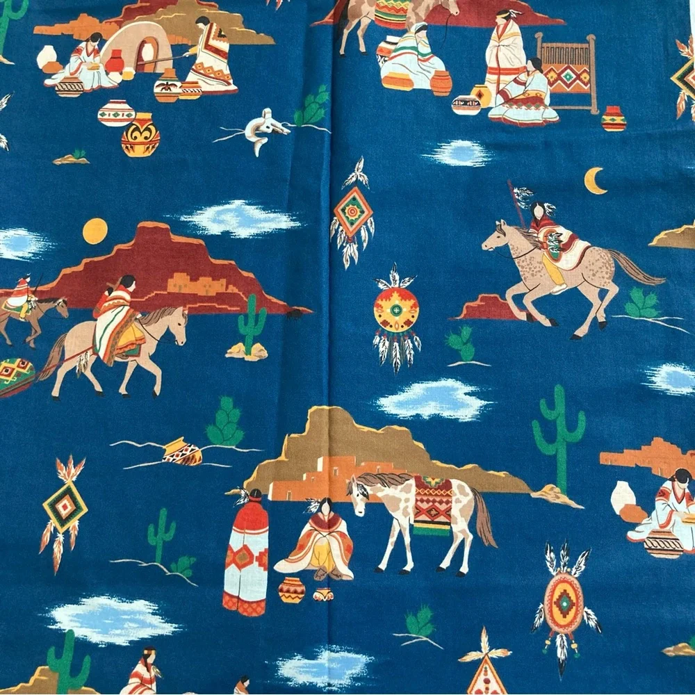 2.8 yards fabric Joan Messmore Cranston 100% cotton Pueblo southwest New Mexico